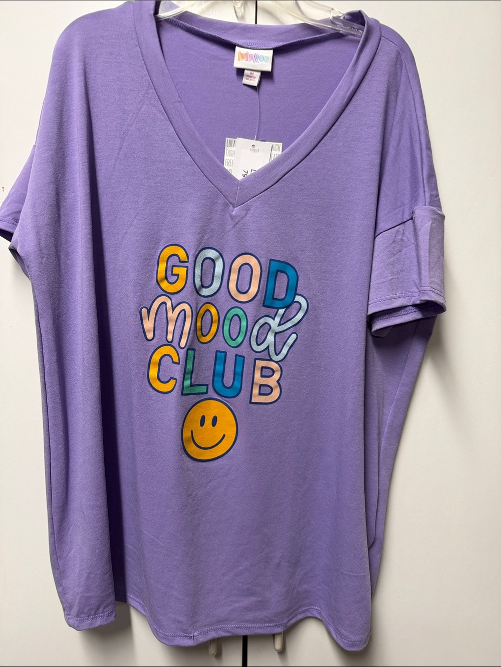 Lularoe Lisa Lavender V-Neck Tee